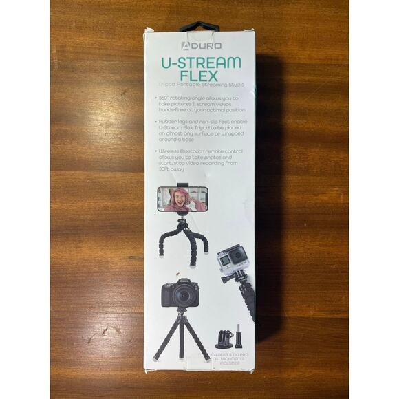 Aduro U-Stream Flex Tripod Portable Streaming Studio Phone Wireless Remote NEW - Picture 2 of 3